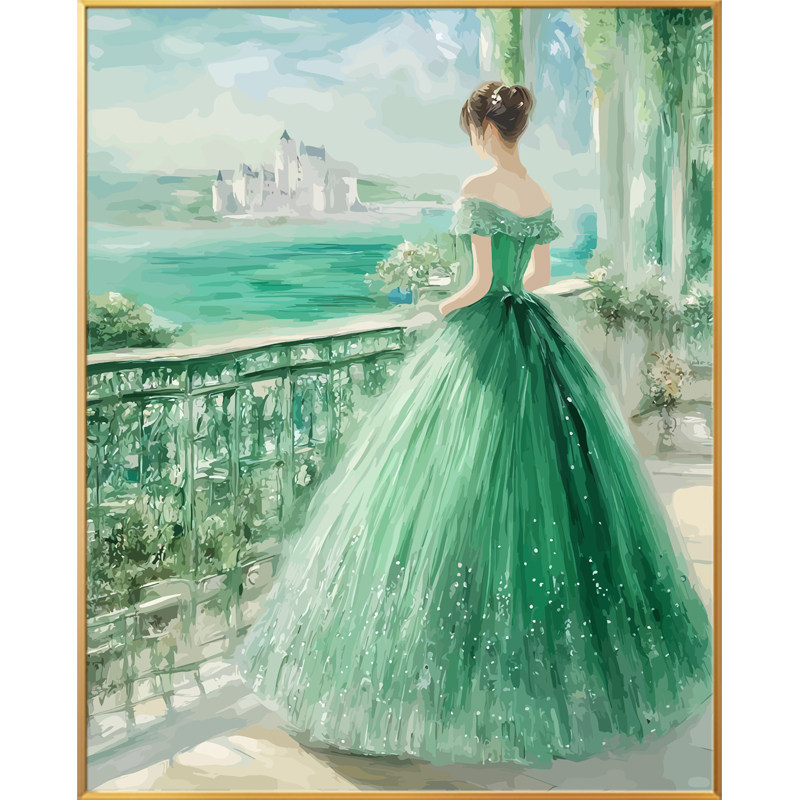青衣仙子数字油画diy填充画画填色2024新款油彩画丙烯手工高级感