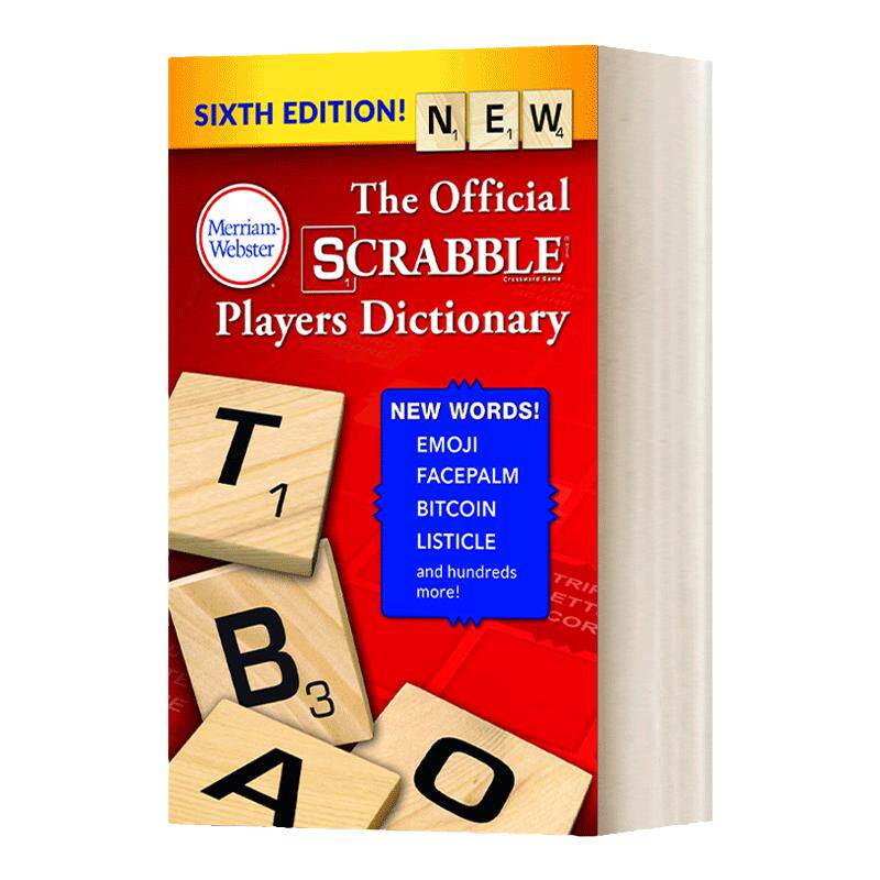 韦氏官方英语拼字游戏玩家词典 英文原版 The Official SCRABBLE Players Dictionary 第六版 英文版 进口英语原版书籍