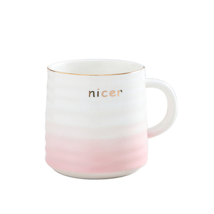 北欧ins马克杯带盖勺大容量咖啡杯可爱少女水杯男情侣款对杯定制