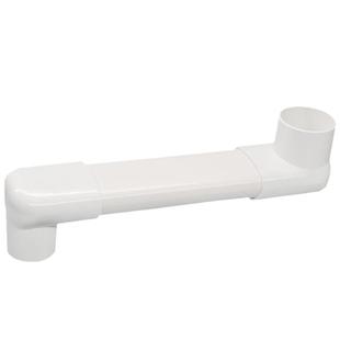 50管地漏移位器扁管配件阳台卫生间洗衣机脸盆下水管可调长度扁管