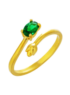 戒指开口彩钻仿真黄金