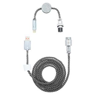 火矛一拖二航插线8K单晶铜键盘数据线键盘线发光wooting ev63