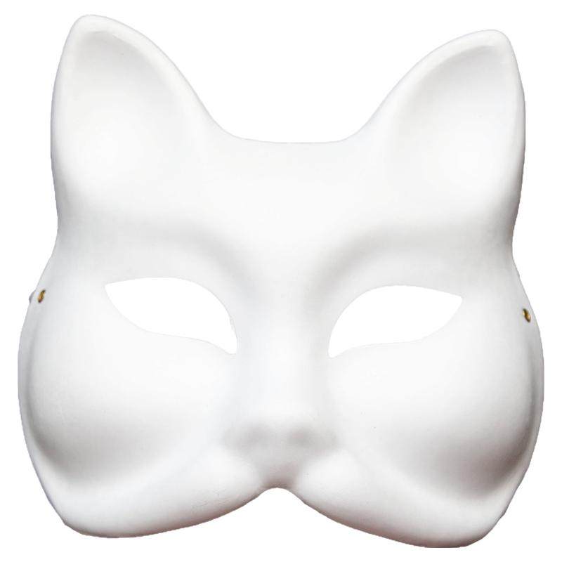 手绘脸谱面具空白手工DIY幼儿园儿童京剧白胚美术涂色纸浆全脸