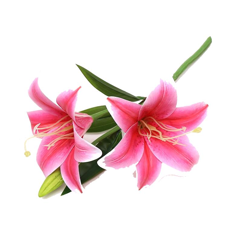百合花仿真花客厅装饰花落地室内家居装饰摆件假花花束手感百合花