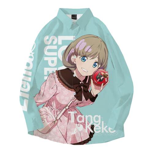 LoveLiveSuperStar长袖衬衫涩谷香音唐可可Liella衬衣宽松秋装潮