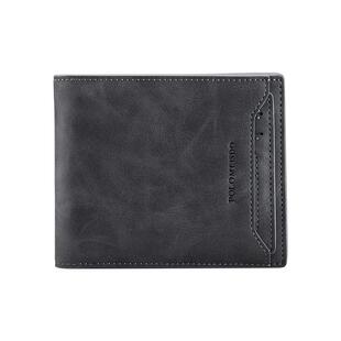 正品保罗男士钱包真皮短款钱夹2026新款牛皮零钱包男式大容量银包