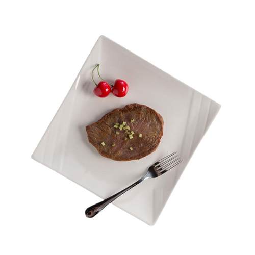 创意西餐盘子纯白牛排盘子家用菜盘方盘网红碟子平盘陶瓷西式餐具