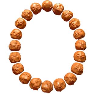 脸谱18罗汉男士猴头手串高端精品文玩男款精雕刻十八罗汉橄榄核雕