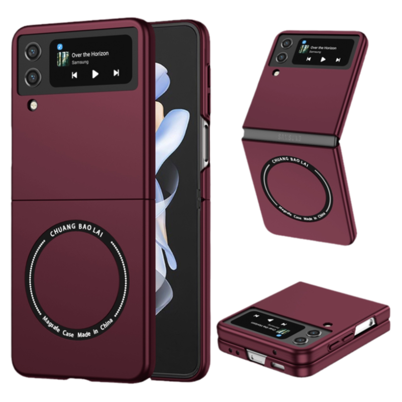 适用三星zflip4PC磁吸手机壳