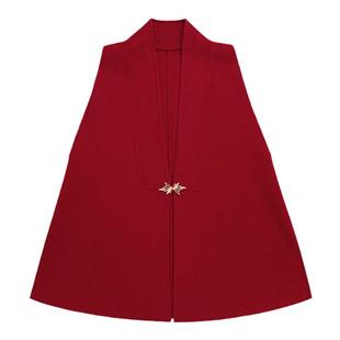 无贰集【灼灼】冬季红色新年明制双面呢合领短比甲马面裙原创汉服