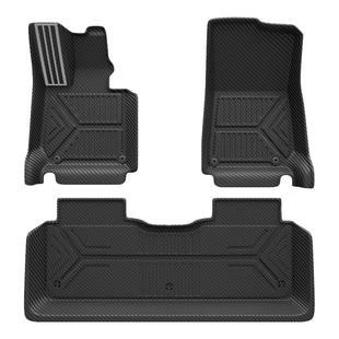 适用于25款华为问界M8专用TPE碳纤纹脚垫全包围地垫六座实用配件.