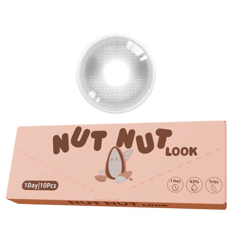 【谁的缪斯】坚果力美瞳日抛10片格雷系雾面高光小直径NUTNUTLOOK