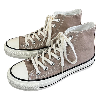 灰色复古男女同款情侣复古帆布鞋