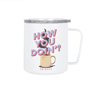 FRIENDS老友记HOW YOU DOIN不锈钢马克杯保温带盖带勺水杯子礼物