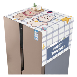 冰箱顶盖布防尘罩滚筒洗衣机罩防灰尘布微波炉单双开门冰箱罩盖巾