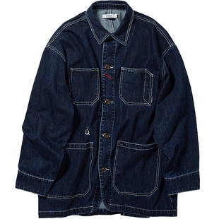 【明星同款】nautica 白帆日系无性别廓形牛仔夹克工装外套JW3121