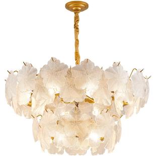 雷士照明后现代轻奢挂片客厅吊灯法式客厅灯主灯大气中山灯具