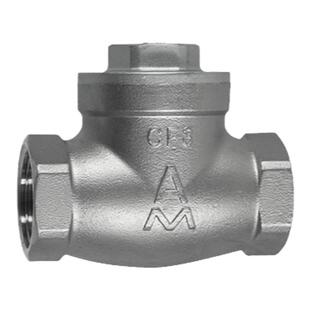 正品埃美柯304不锈钢止回阀加厚卧式单向阀逆止阀止水气阀8425