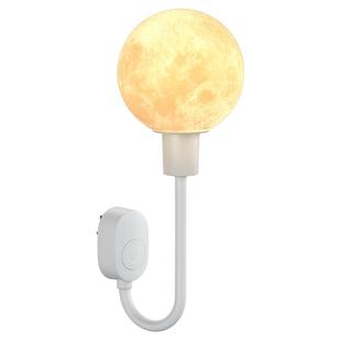 月球床头台灯语音小夜灯卧室睡眠灯声控智能感应灯插电氛围插座灯