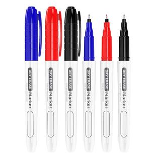 磁博士 办公双头桌面白板笔细头0.5mm粗头1mm可擦笔小号托福儿童会议特细考试干擦笔水性白板笔