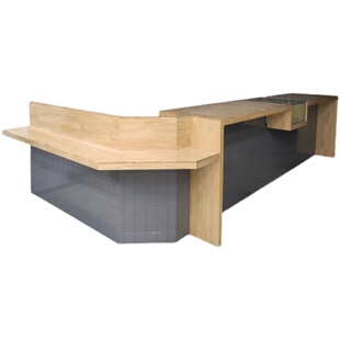 小吃店转角前台咖啡店吧台西餐收银台奶茶店甜品店烤漆吧桌台定做