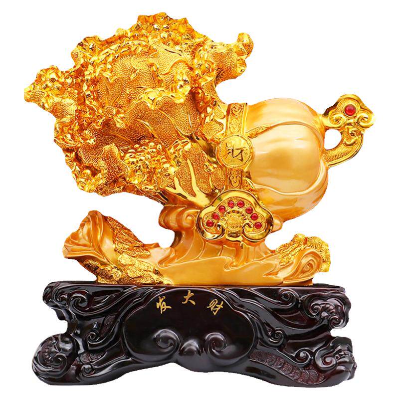 金白菜摆件客厅酒柜玉百财如意