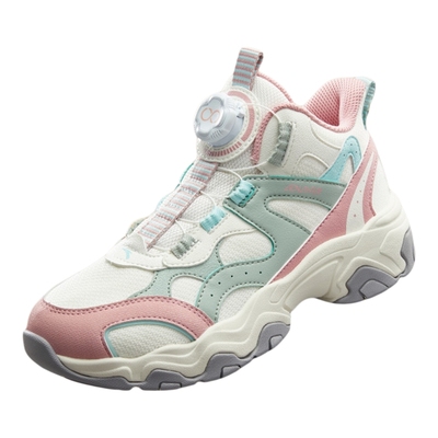 安踏儿童女童户外运动鞋旋纽扣休闲鞋2025秋冬款女童鞋暴走鞋徒步