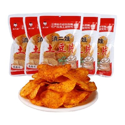 滇二娃云贵麻辣土豆片咸香酥脆
