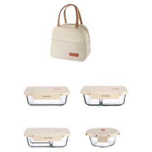 九阳玻璃饭盒微波炉加热专用碗保鲜盒水果便当盒食品级带饭餐盒