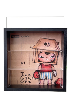 盲盒公仔泡泡玛特抽拉展示相框小野手办透明防尘积木玩具桌面收