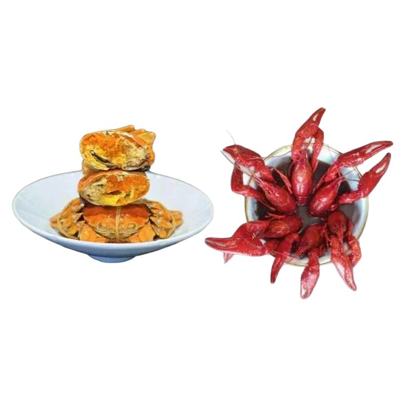 蟹家大院花雕熟醉虾蟹组合小龙虾特大6只装700g蟹醉3只装2两起