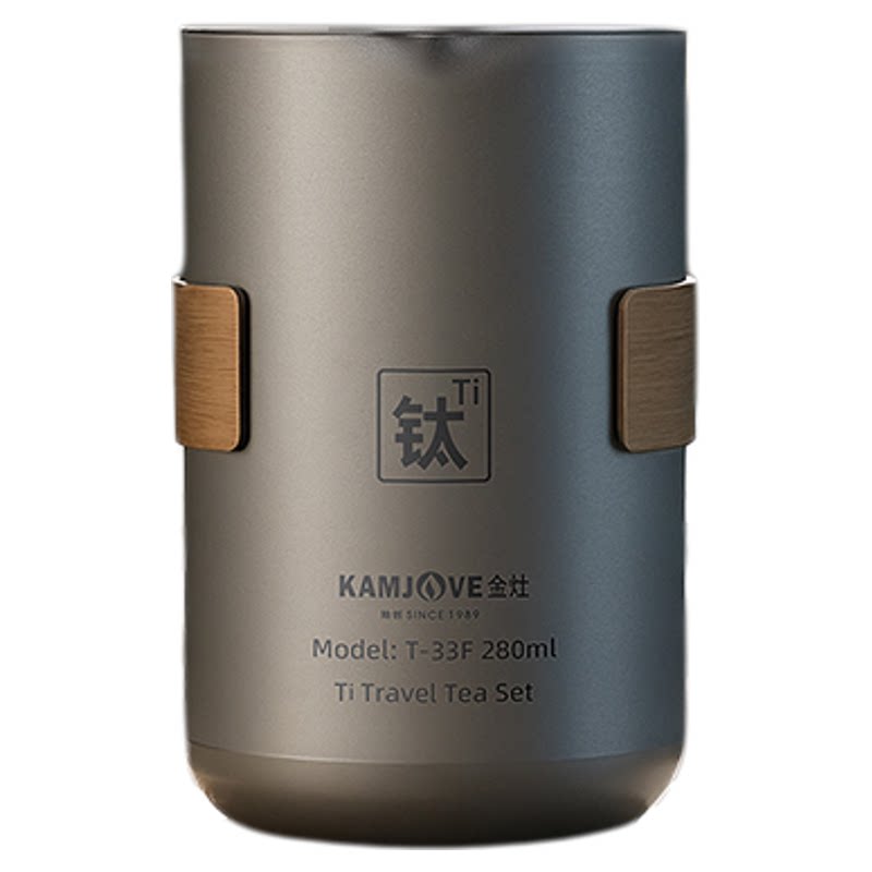 金灶纯钛旅行茶具便携式户外茶杯
