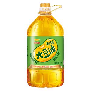 金龙鱼精选一级大豆油4升优选豆油5L 家用烘焙烹饪炒菜食用植物油