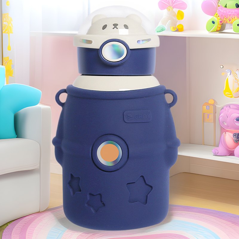 新品 家用304不锈钢防摔儿童大肚杯便携吸管水杯保温杯学生大容量
