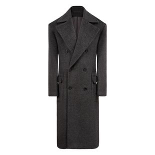 Acme cultum美洲产骆马绒冬季760g长款马球毛呢大衣男加厚外套