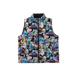 BAPE男装秋冬Art Camo艺术迷彩两面穿羽绒马甲008441P