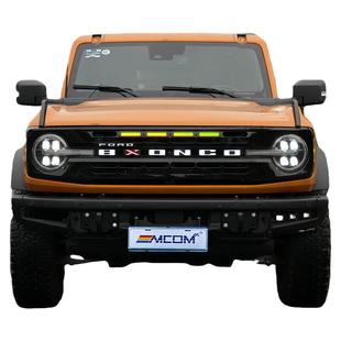 适用国产福特烈马前中网改装小黄灯BRONCO发光LED字母标外饰配件