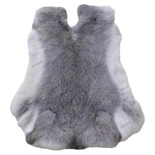 兔皮整张扶手箱垫天然特价真整张獭兔毛手工制作皮毛一体护膝坐垫