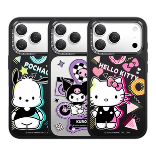 [三丽鸥正版授权]闪魔适用iphone17promax手机壳苹果17新款保护套16pro磁吸15凯蒂猫Hello Kitty外壳酷洛米黑