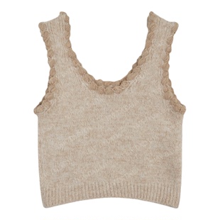 利达 NEW DADADA【和风细雨】复古老钱风拼色针织马夹女马甲上衣