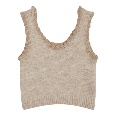 利达 NEW DADADA【和风细雨】复古老钱风拼色针织马夹女马甲上衣