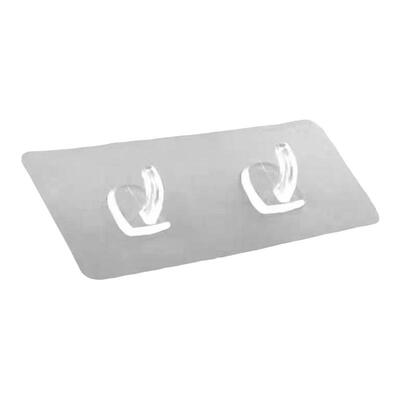 透明免打孔卫生间双挂钩居家家