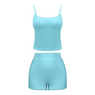 FRESOUGHT可露莉吊带短裤套装健身高弹带胸垫显瘦瑜伽休闲运动服