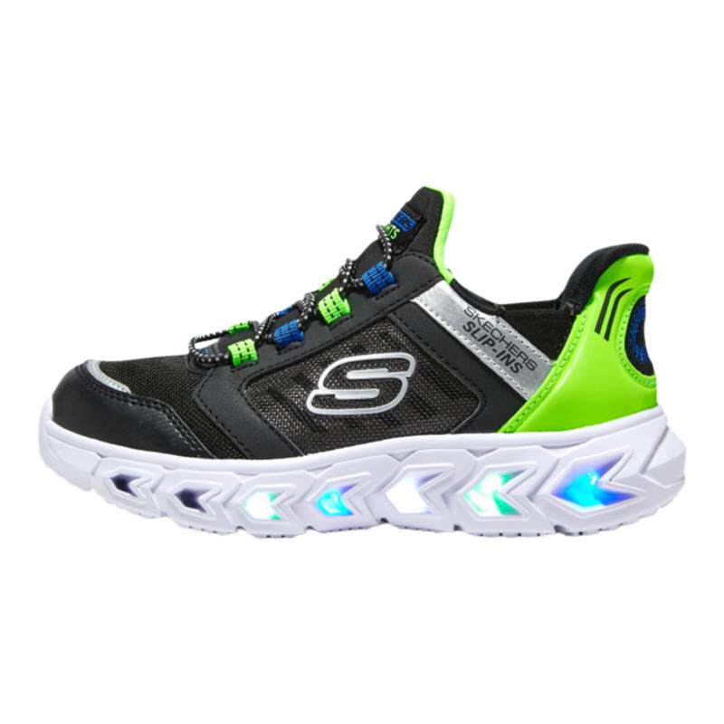Skechers斯凯奇秋男女童一脚蹬时尚闪灯鞋舒适闪穿休闲鞋403843L