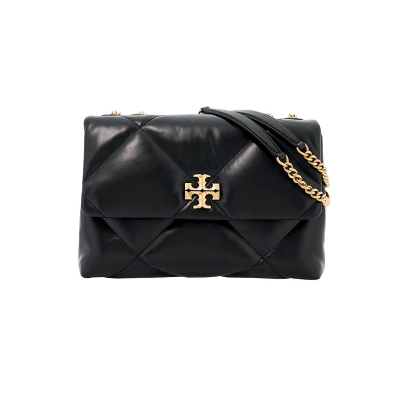 【自营】Tory Burch/汤丽柏琦金属Logo牛皮钻石绗缝链接单肩包