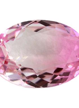 蛋形合成西瓜碧玺双色宝石裸石 玫红色椭圆形DIY镶嵌戒托配件BX08