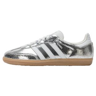 阿迪达斯三叶草官方正品裂纹德训鞋金属银色运动鞋女鞋秋新款板鞋