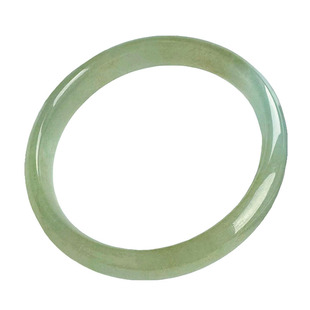 翡翠林 平安镯冰黄翡翠手镯59 缅甸天然老坑冰种黄绿满绿玉镯细58