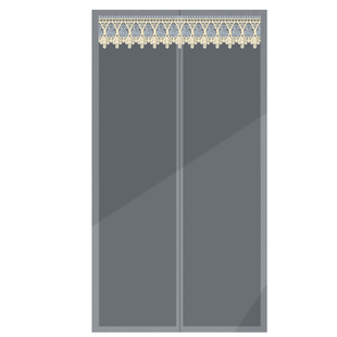 中式布艺遮挡隐私门帘高级感空调隔断帘家用防蚊卧室遮光防尘遮丑