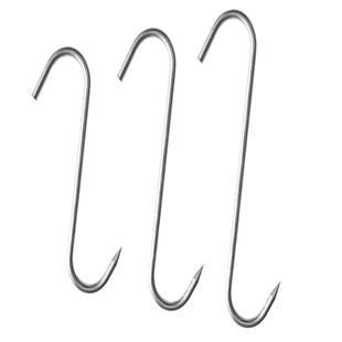 腊肉挂钩加粗不锈钢尖头晒腊肠晒挂鱼S勾子烤鸭烧鸡猪肉尖钩大钩